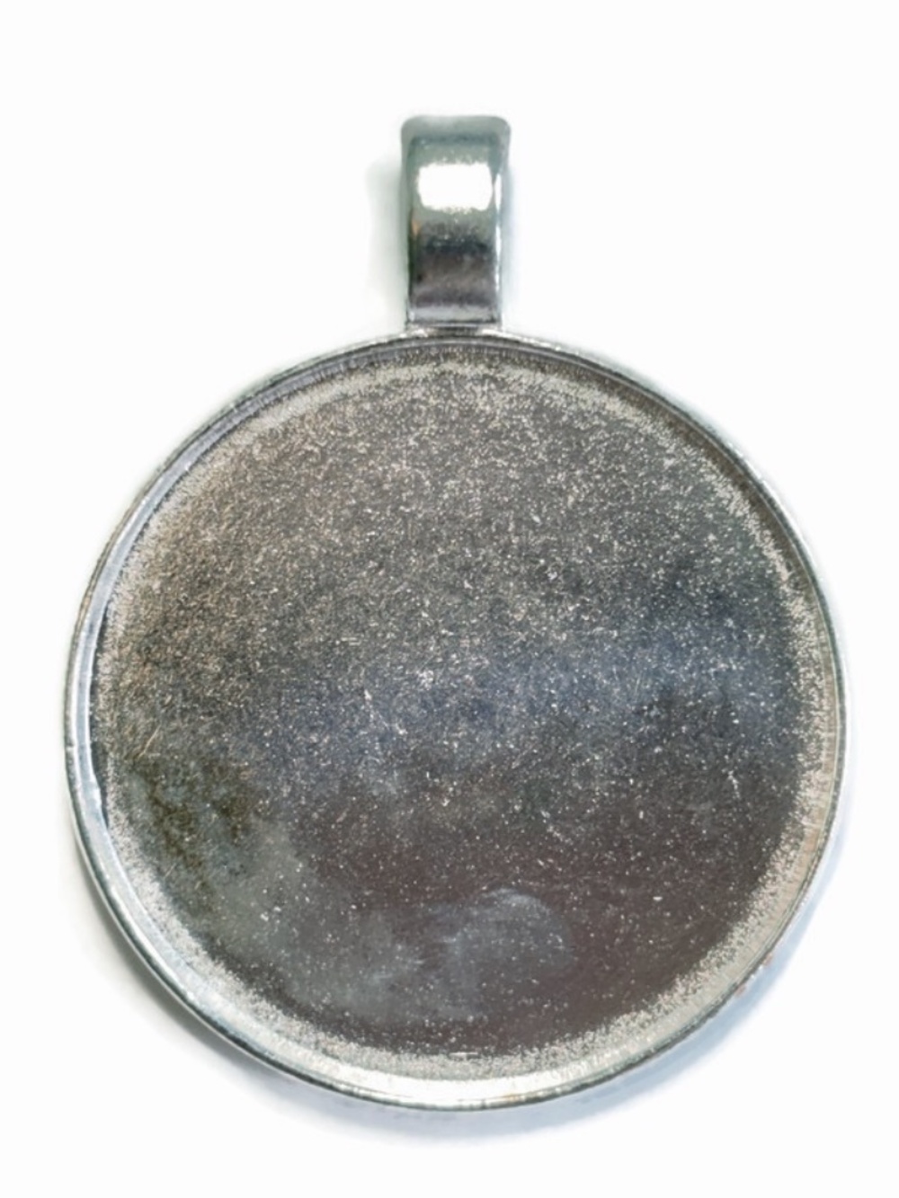 🔥$1 Clearance Silvertone Round Cabochon Pendant Tray 49mm (1pc)